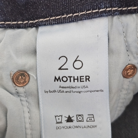 MOTHER The Looker High Rise Skinny No Play Blue Jeans Jeans Preowned 26 - Picture 9 of 10